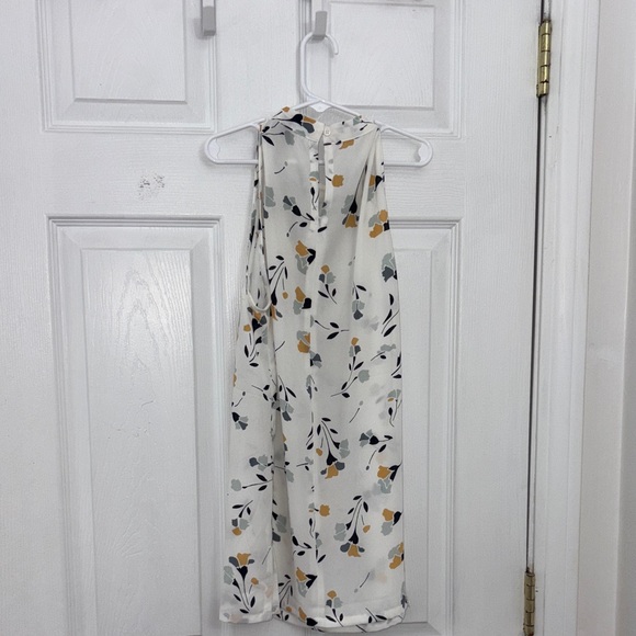 LOFT Floral Sleeveless Blouse - White with Black and Yellow - Picture 2 of 2